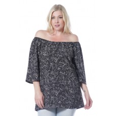 R-MXT2090 BLACK CREAM TOP PLUS SIZE 1,2,2