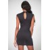 R4F-D44921 BLACK Mini Dress 2,2,2