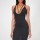 BD11492 BLACK STRAP CRISS CROSS NECK DRESS 2,2,2