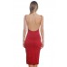 R10C-AD42443 BURGANDY SUEDE SPAGHETTI STRAP MIDI DRESS 2,2,2