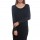 S3B-D1507132 BLACK  LONG SLEEVE O-NECK MIDI DRESS 2,2,2