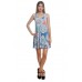 R9D-VC3158 BLUE BLUSH SLEEVE LESS DAMASK PRINT A LINE SIDE POCKET DRESS 2,2,2