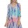 R9F-VC3514-SLUB MINT  BLUE PINK TIE DYE 3/4 SLEEVE CUT OFF SHOULDER DRESS 2,2,2