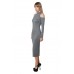 S11259 H.GREY OPEN SHOULDER MIDI DRESS 3,2,1